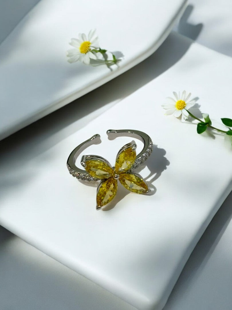 YELLOW FLOWER ARCHIE RING