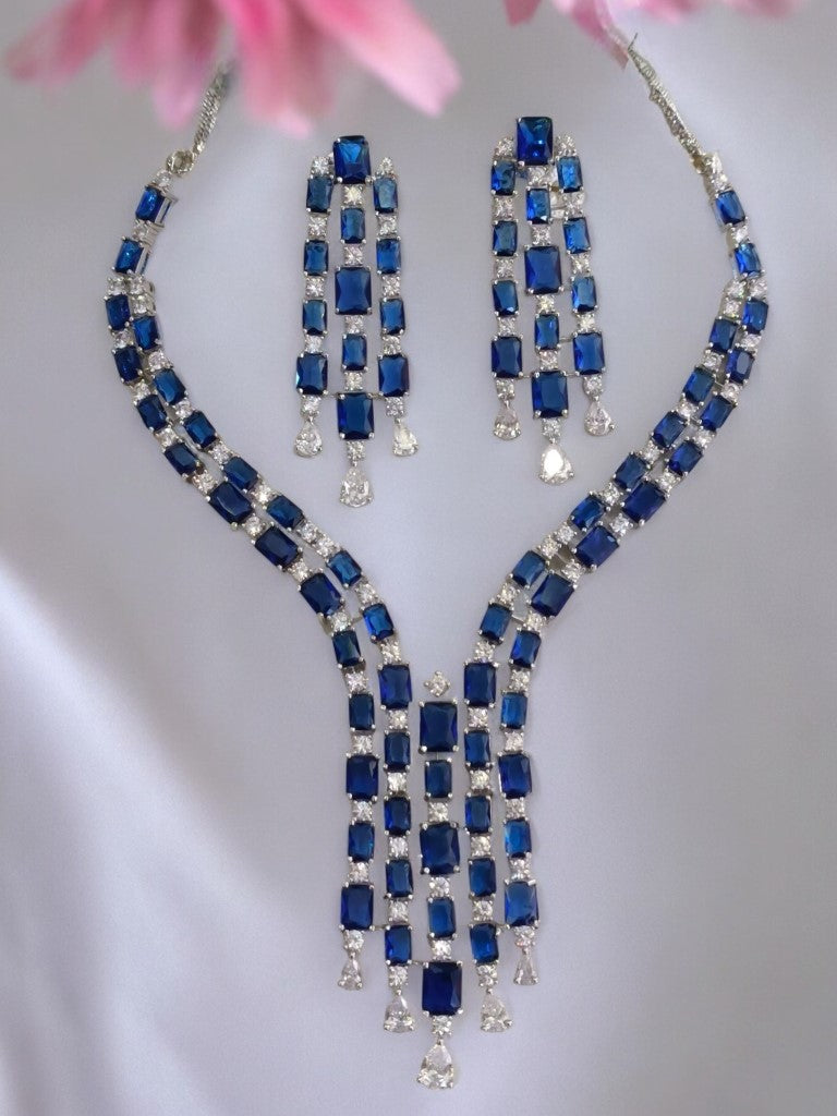 BLUE ALBINA ZIRCONIA JEWELLERY SET
