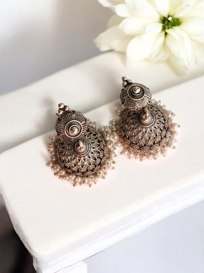 JHUMKI AMIKSHEE GERMAN SILVER EARRINGS