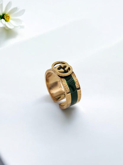 GREEN GUCCI NAVELI RING