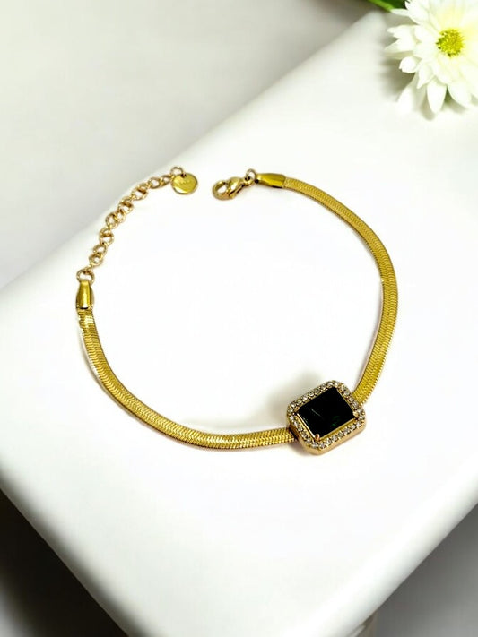GREEN STONE SOPHIA BRACELET