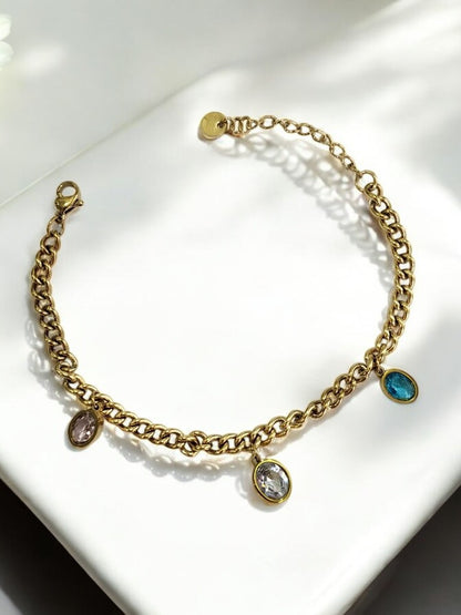 MULTI HANGING DIAMOND GIVA BRACELET