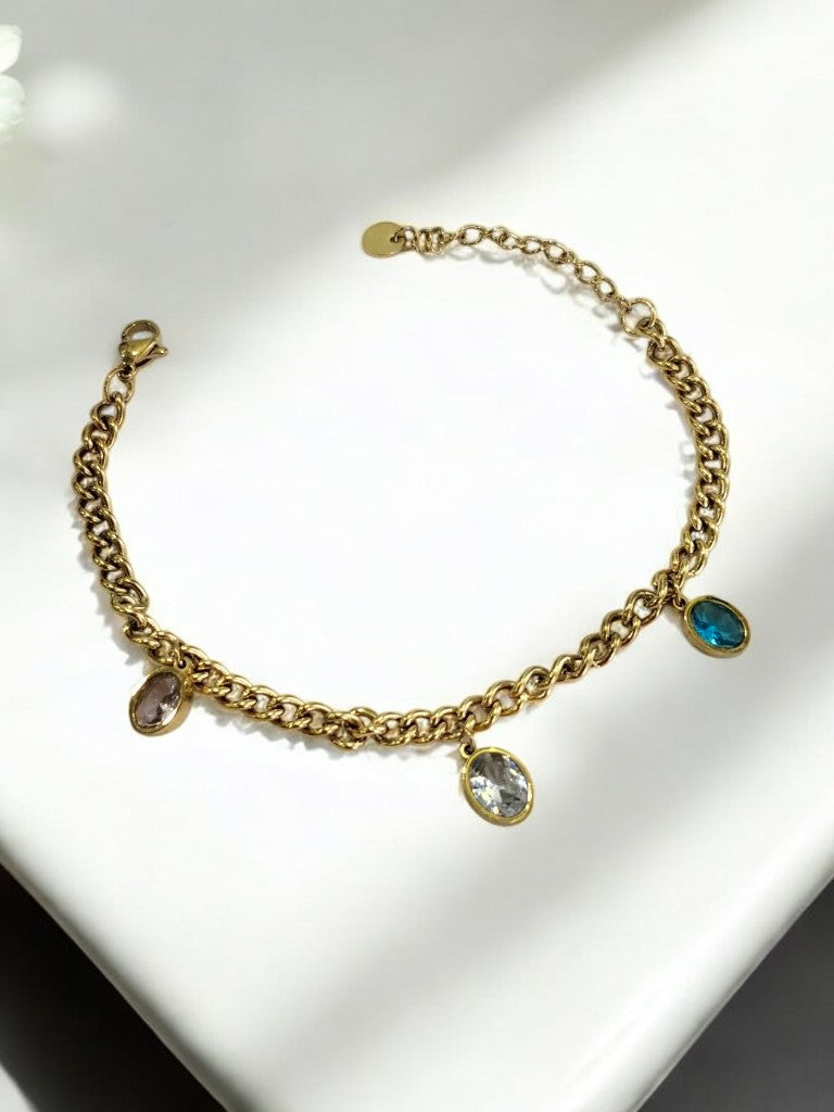 MULTI HANGING DIAMOND GIVA BRACELET