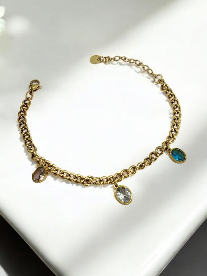 MULTI HANGING DIAMOND GIVA BRACELET