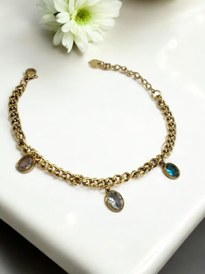 MULTI HANGING DIAMOND GIVA BRACELET