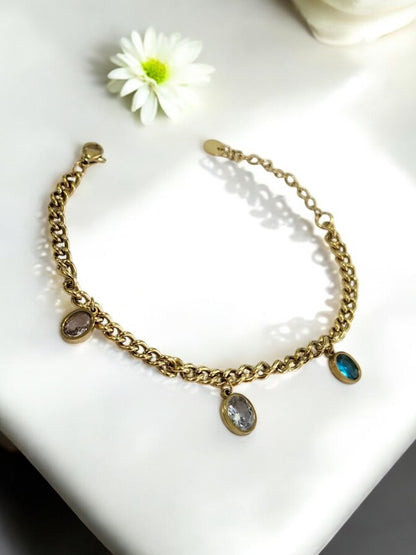 MULTI HANGING DIAMOND GIVA BRACELET