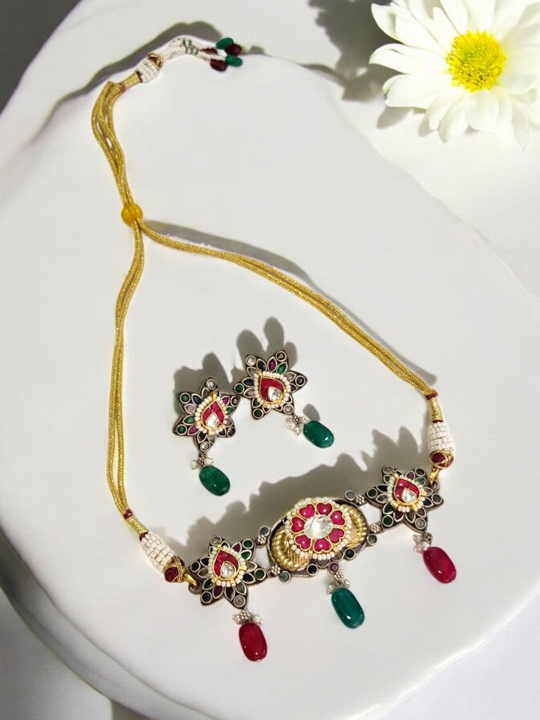 MULTI GANISKA GERMAN SILVER JEWELLERY SET