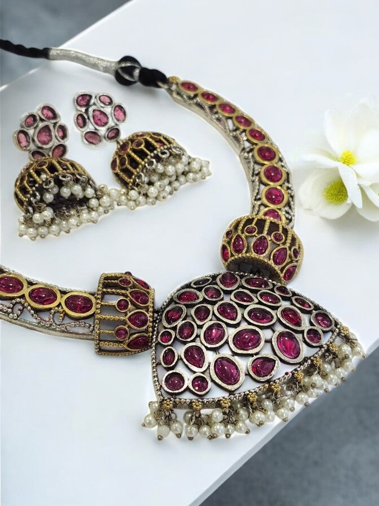 WINE MONICA GERMAN SILVER JEWELLERY SET