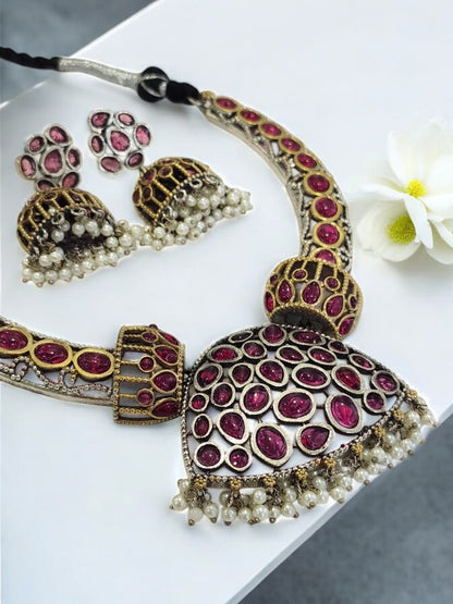 WINE MONICA GERMAN SILVER JEWELLERY SET