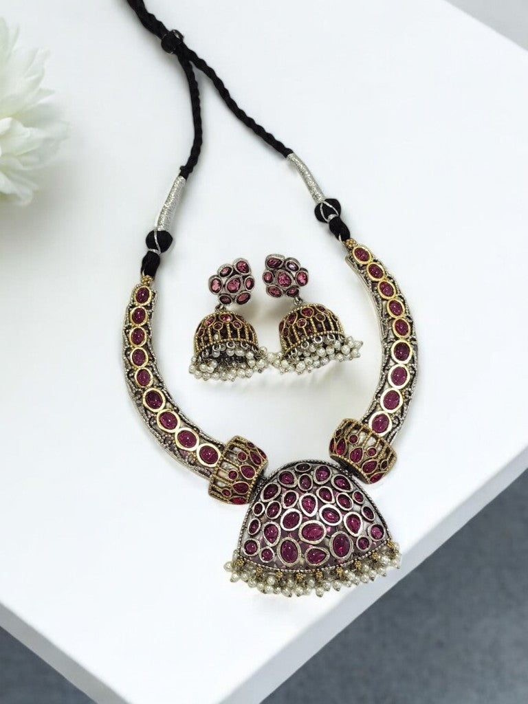 WINE MONICA GERMAN SILVER JEWELLERY SET