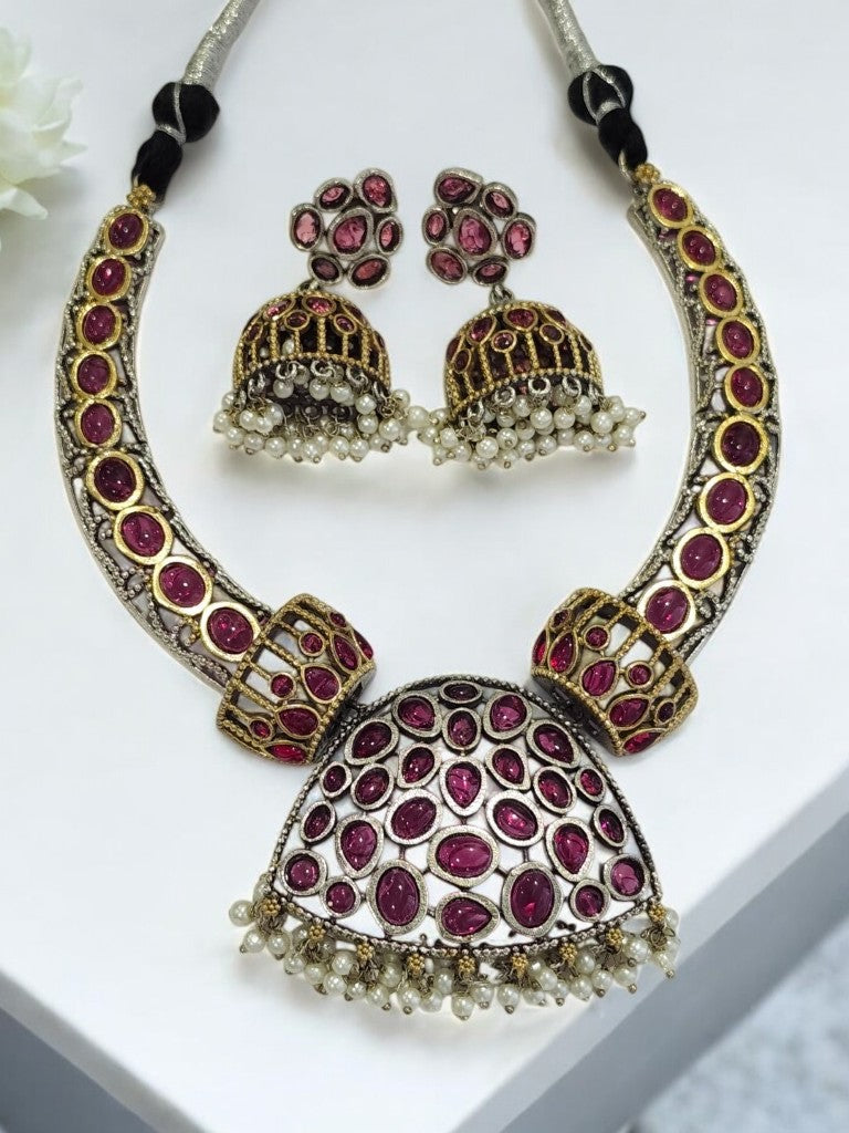 WINE MONICA GERMAN SILVER JEWELLERY SET
