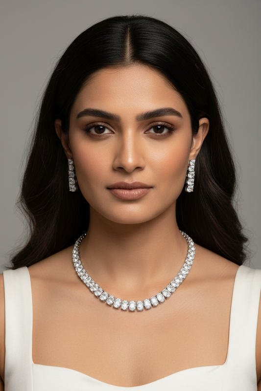 ANURYA OVEL DIAMOND JEWELLERY SET