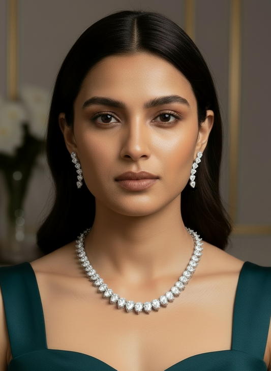 ANURYA DUE DROP DIAMOND JEWELLERY SET