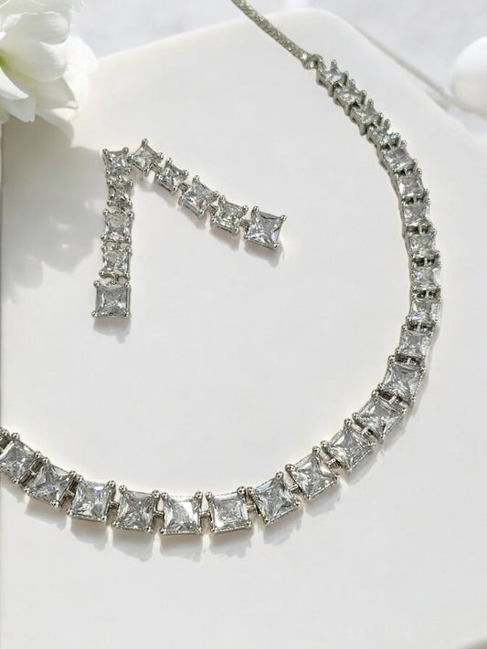 ANURYA SQUARE DIAMOND JEWELLERY SET