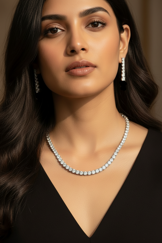 ANURYA SMALL ROUND DIAMOND JEWELLERY SET