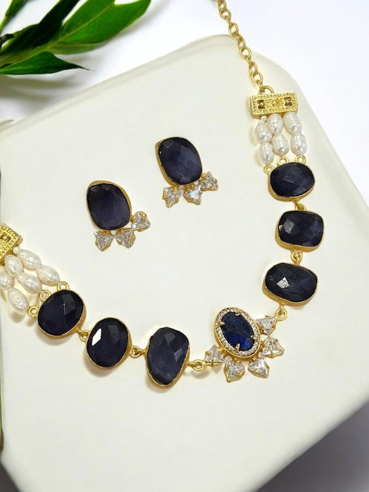 BLUE ENA JEWELLERY SET