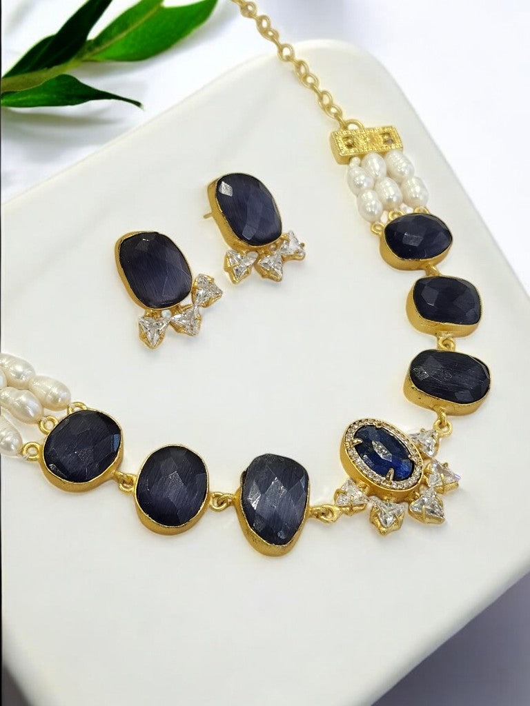 BLUE ENA JEWELLERY SET