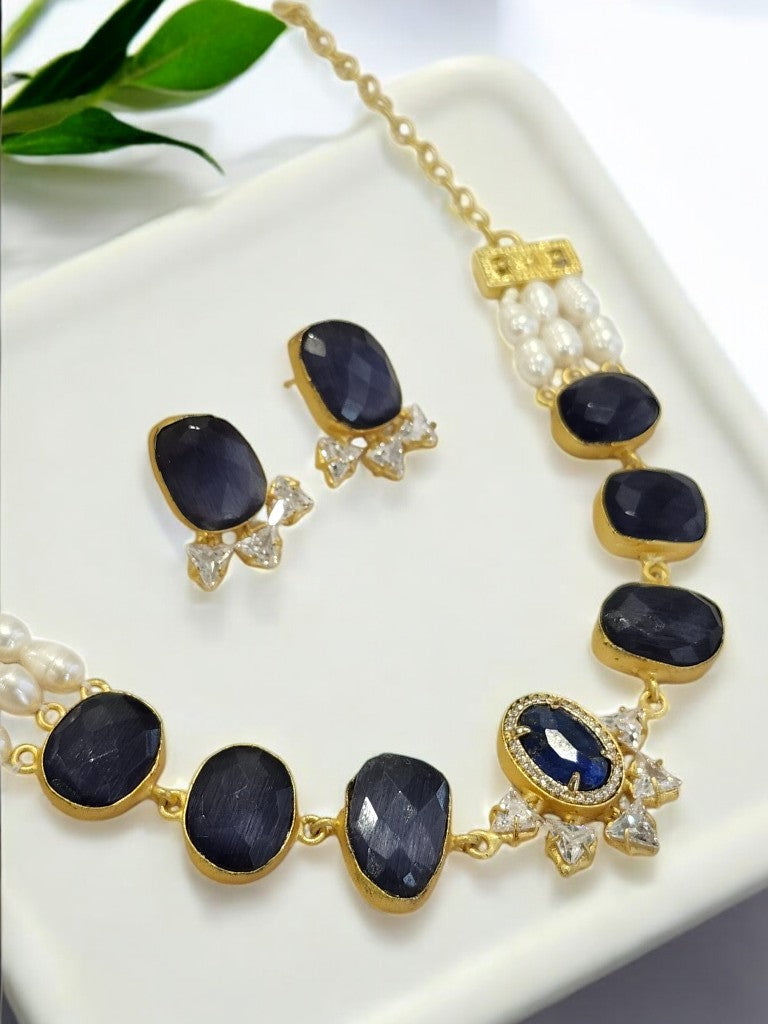 BLUE ENA JEWELLERY SET