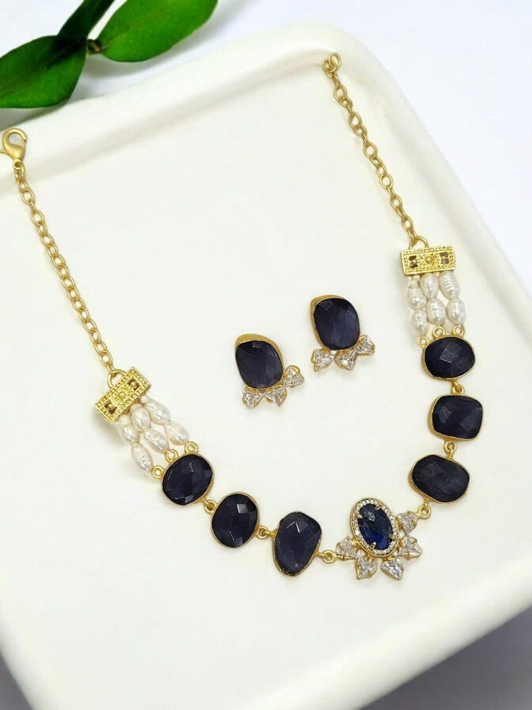 BLUE ENA JEWELLERY SET
