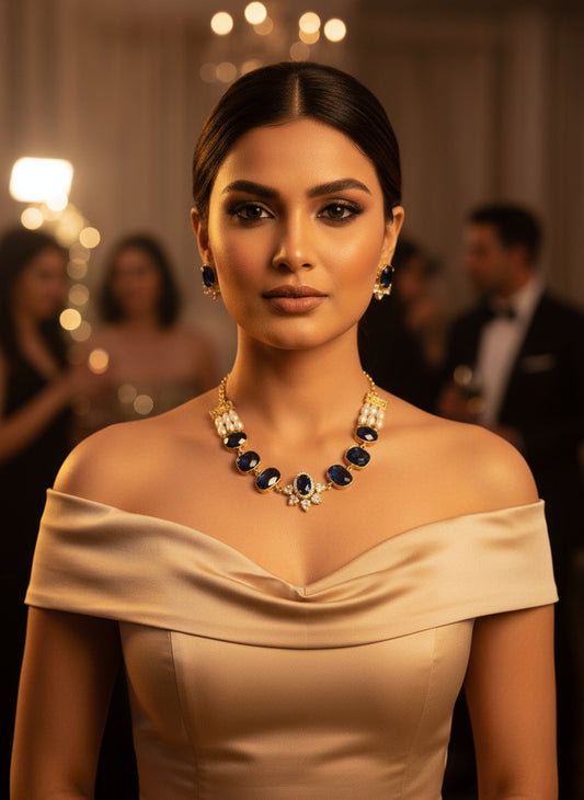 BLUE ENA JEWELLERY SET