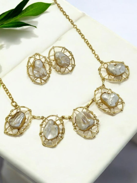 WHITE JENA JEWELLERY SET