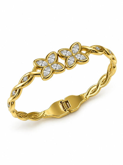 GOLDEN DIAMOND FLORAL GALENE BRACELET