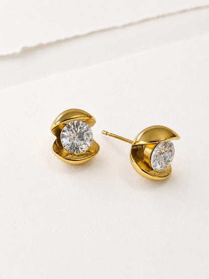 GOLDEN DIAMOND KAVIN EARRINGS
