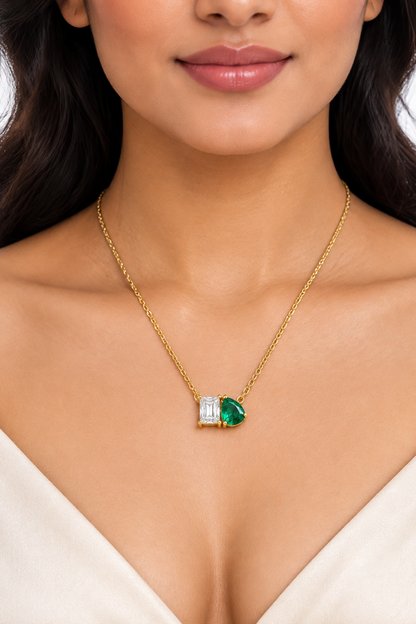 GREEN DROP DIAMOND SONNY NECKLACE