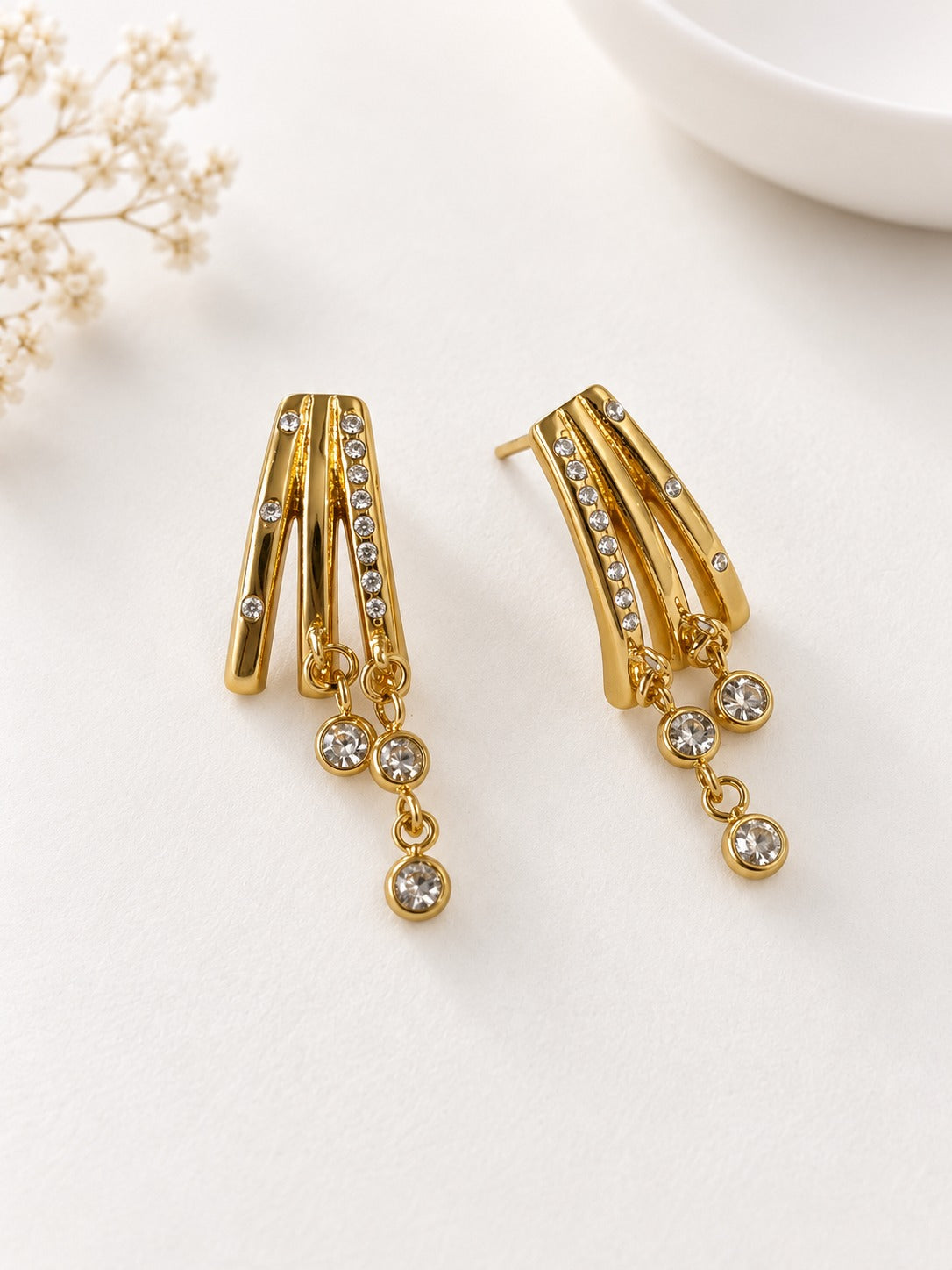 GOLDEN DIAMOND BEATRIZ EARRINGS