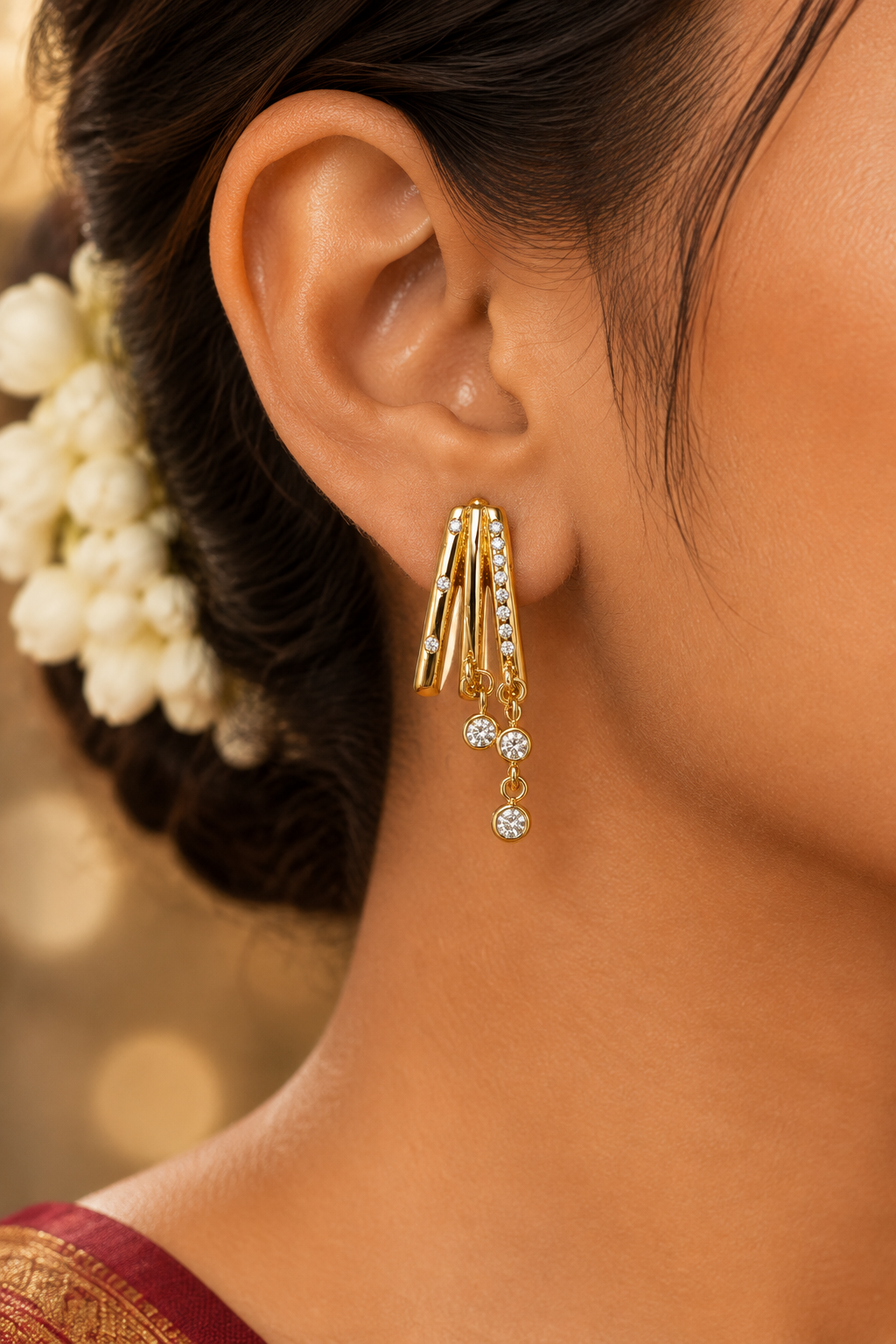 GOLDEN DIAMOND BEATRIZ EARRINGS