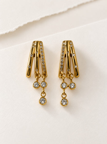 GOLDEN DIAMOND BEATRIZ EARRINGS