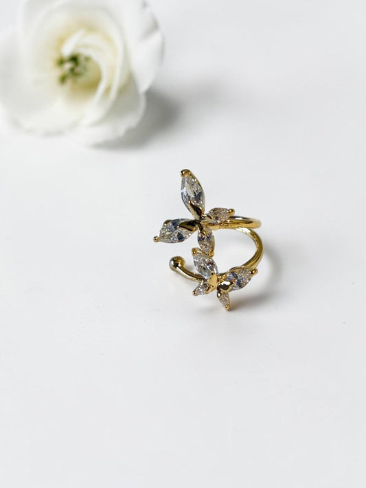 GOLDEN DIAMOND BUTTERFLY ALARA EAR CUFF