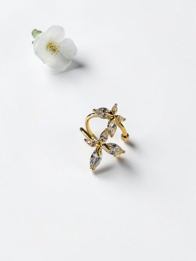 GOLDEN DIAMOND BUTTERFLY ALARA EAR CUFF