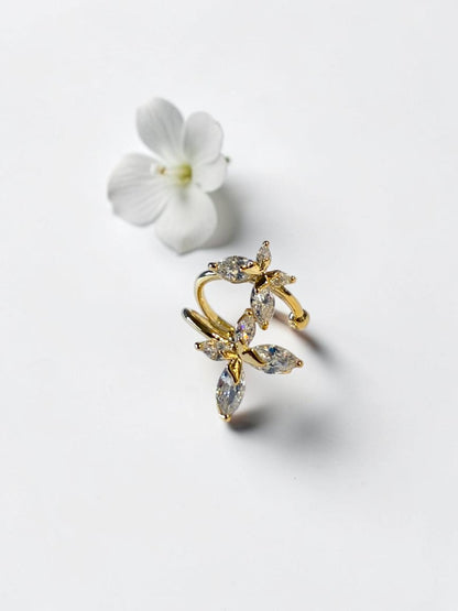 GOLDEN DIAMOND BUTTERFLY ALARA EAR CUFF