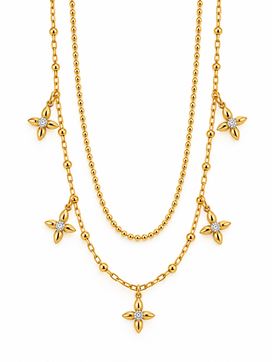 GOLDEN DIAMOND CORDELIA NECKLACE