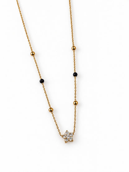GOLDEN DIAMOND FLORAL BHARGVI MANGALSUTRA