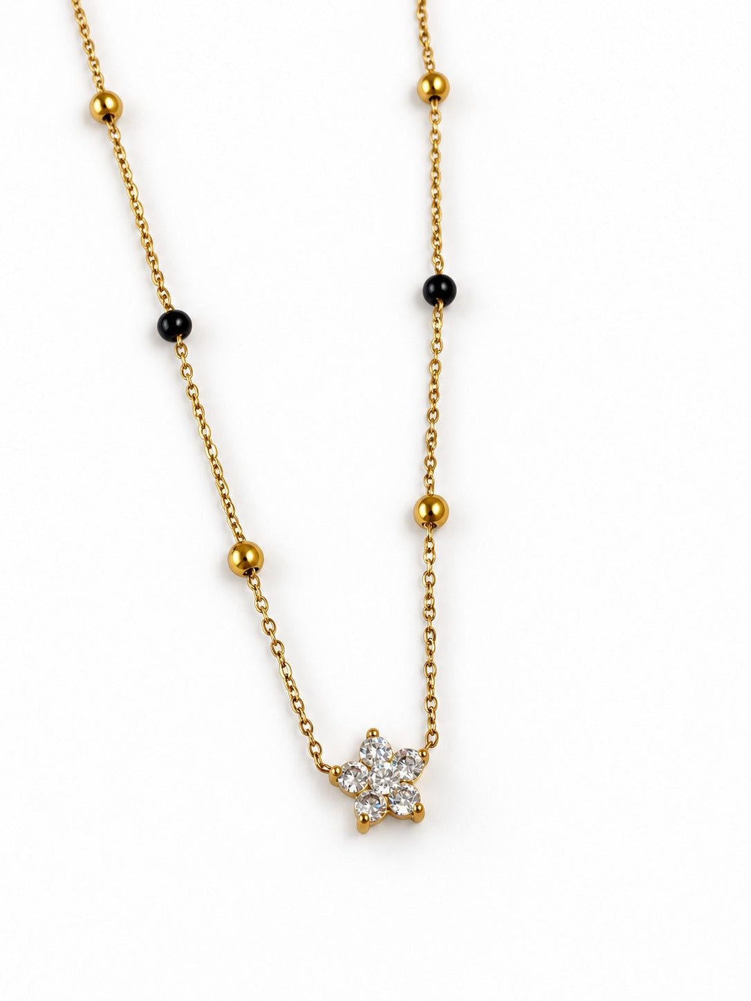 GOLDEN DIAMOND FLORAL BHARGVI MANGALSUTRA