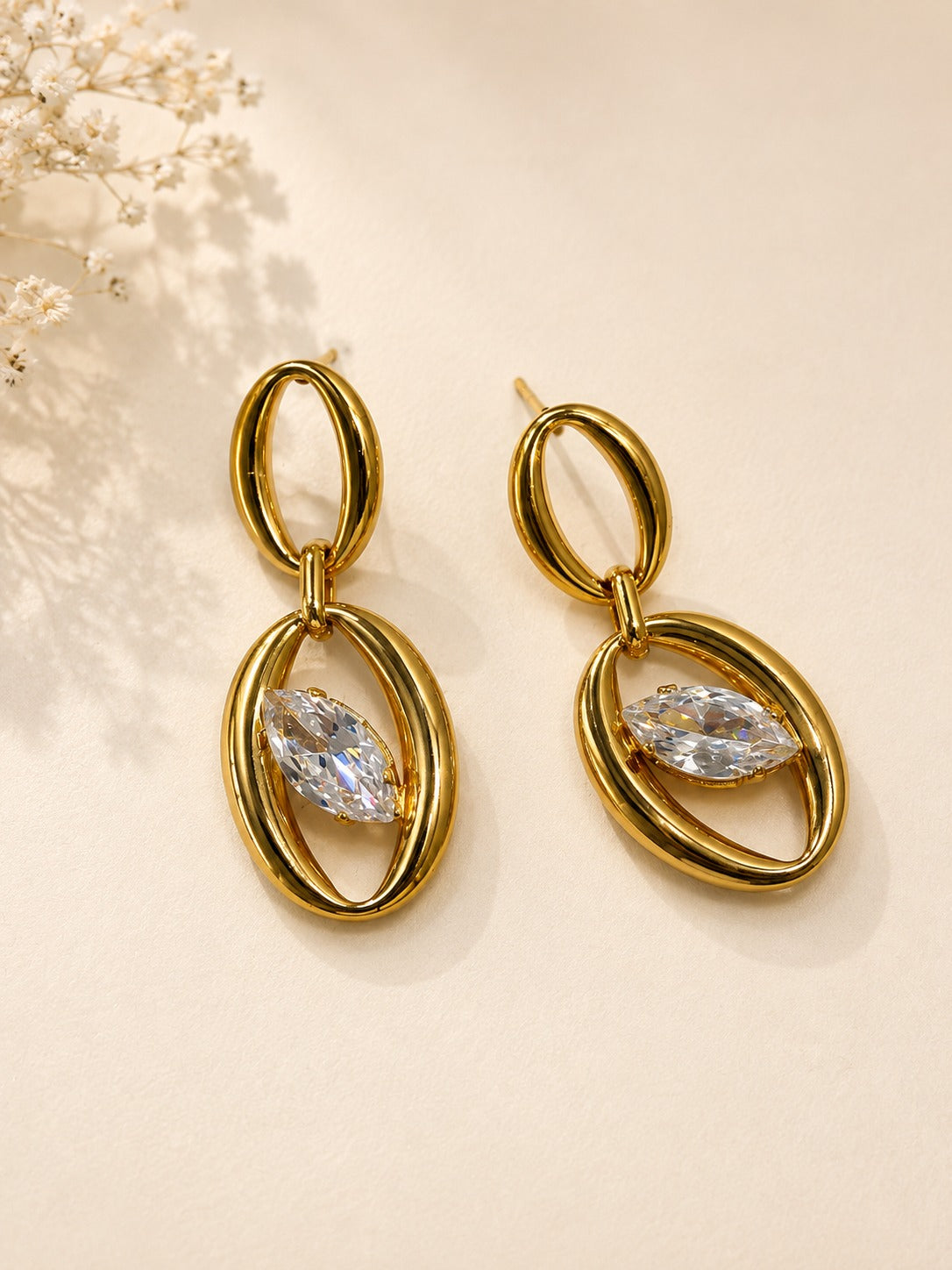 GOLDEN DIAMOND FREDDIE EARRINGS