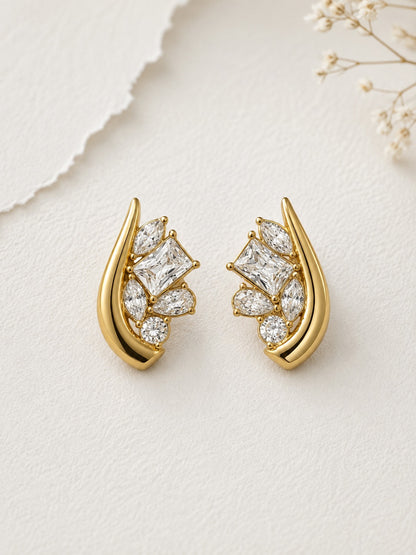 GOLDEN DIAMOND JACK EARRINGS