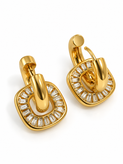 GOLDEN DIAMOND KAITLYN EARRINGS