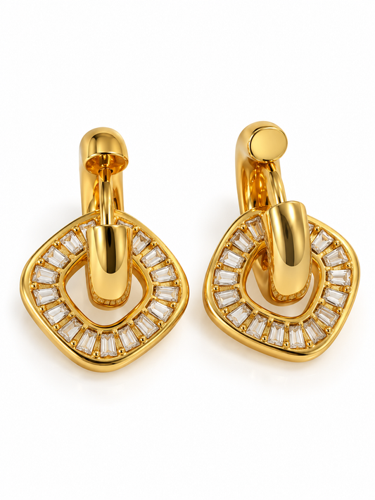 GOLDEN DIAMOND KAITLYN EARRINGS