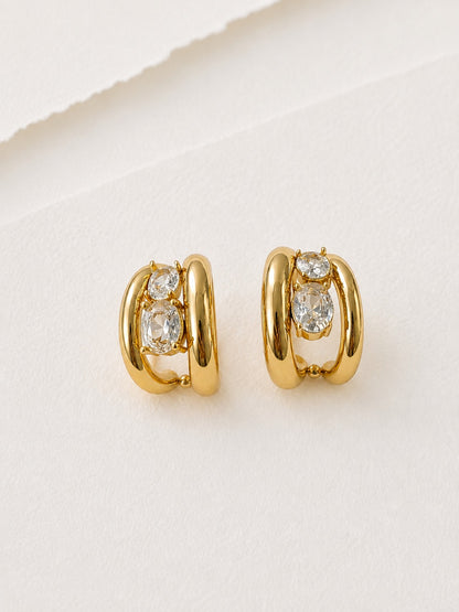 GOLDEN DIAMOND MACPER EARRINGS