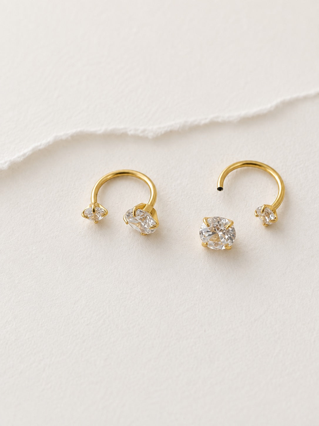 GOLDEN DIAMOND MAHAY BALL BACK EARRINGS