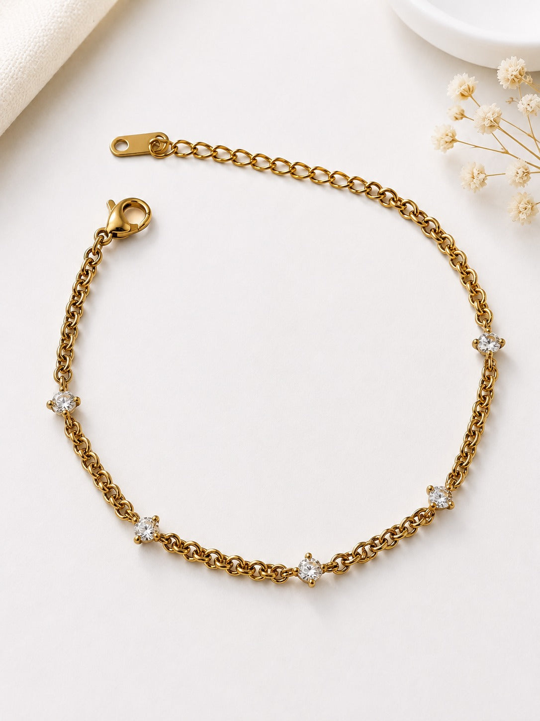 GOLDEN DIAMOND RAFFERTY BRACELET