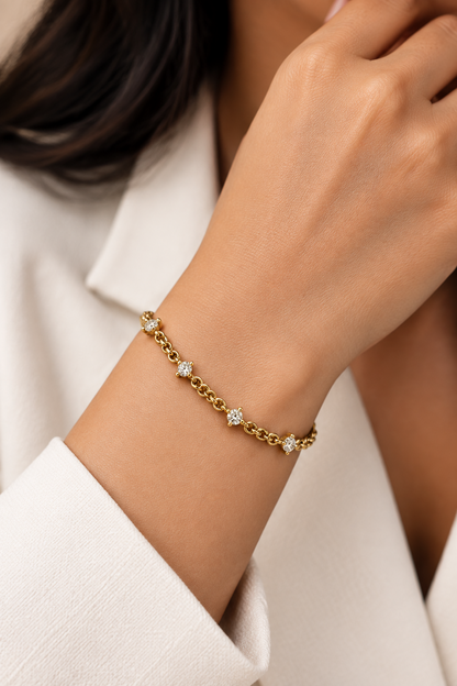 GOLDEN DIAMOND RAFFERTY BRACELET