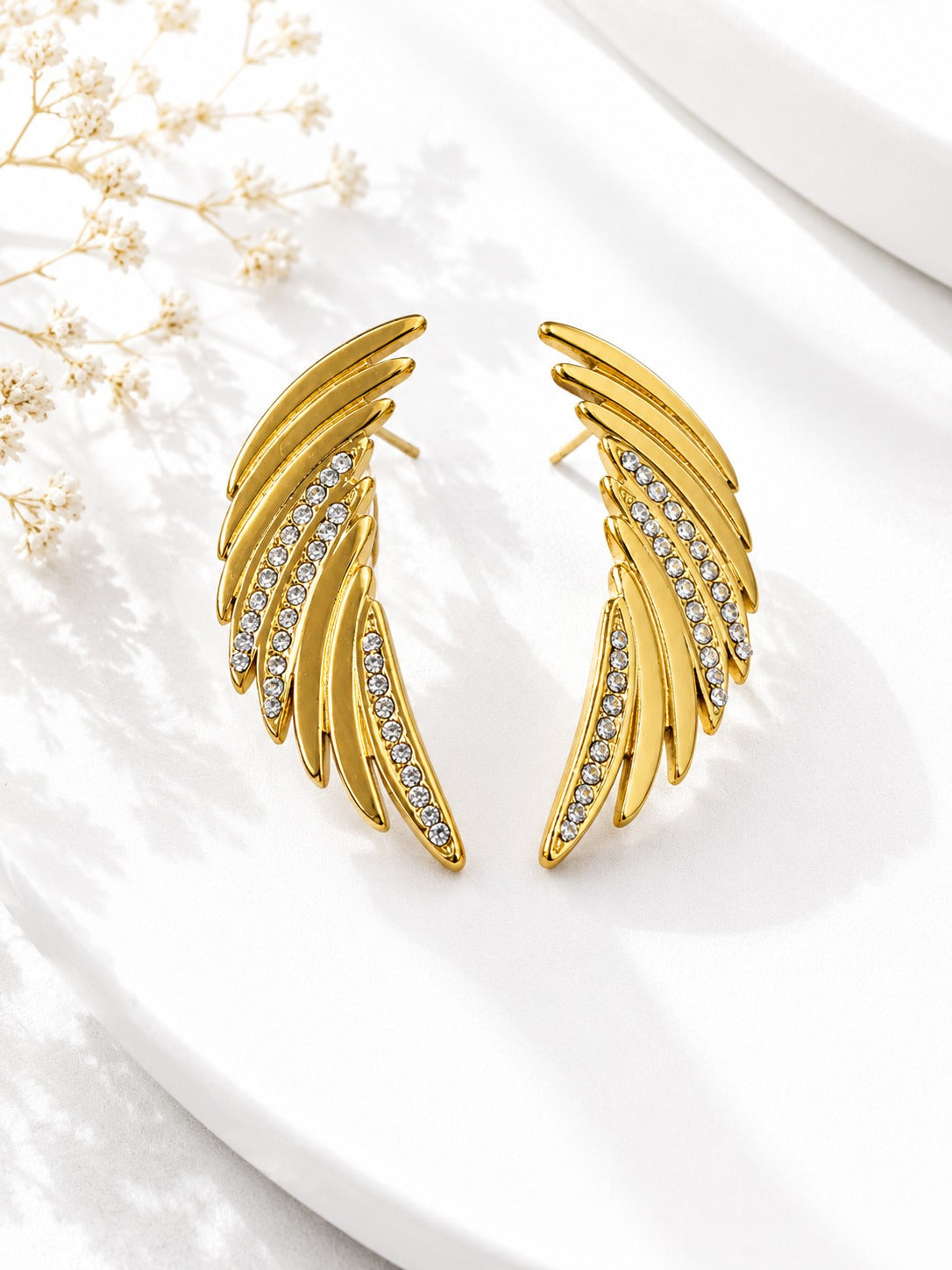 GOLDEN DIAMOND REGGIE EARRINGS