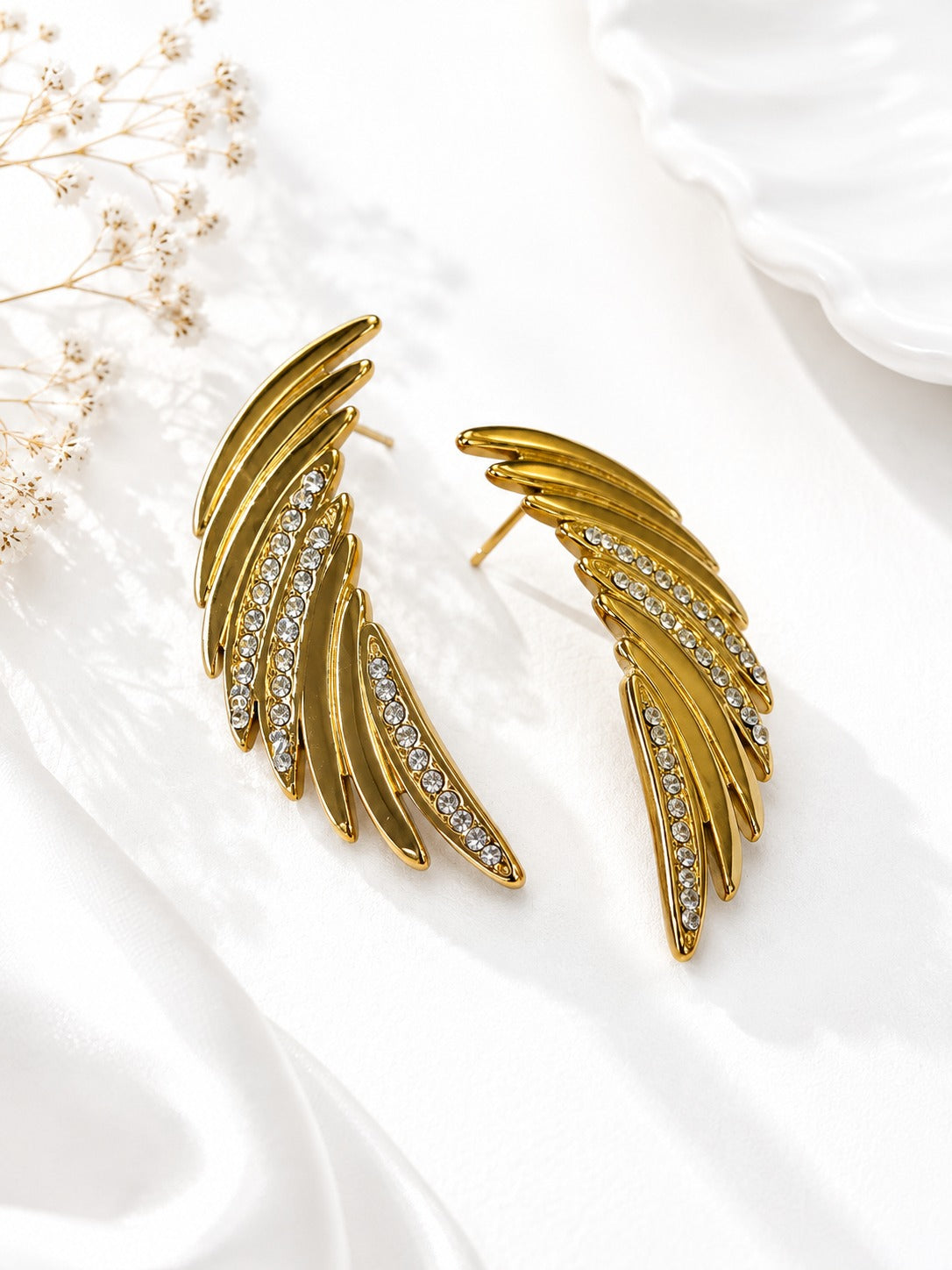 GOLDEN DIAMOND REGGIE EARRINGS