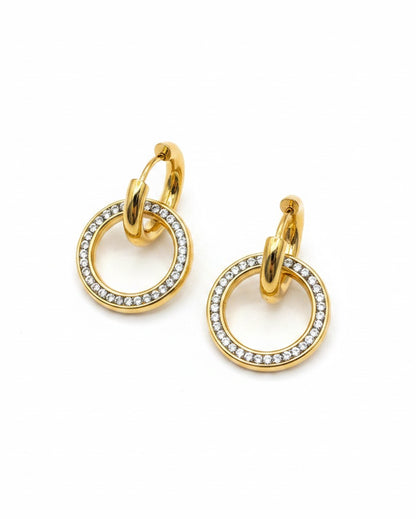 GOLDEN DIAMOND RING SKYE EARRINGS