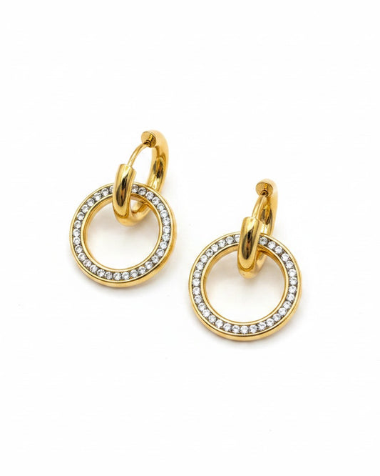 GOLDEN DIAMOND RING SKYE EARRINGS