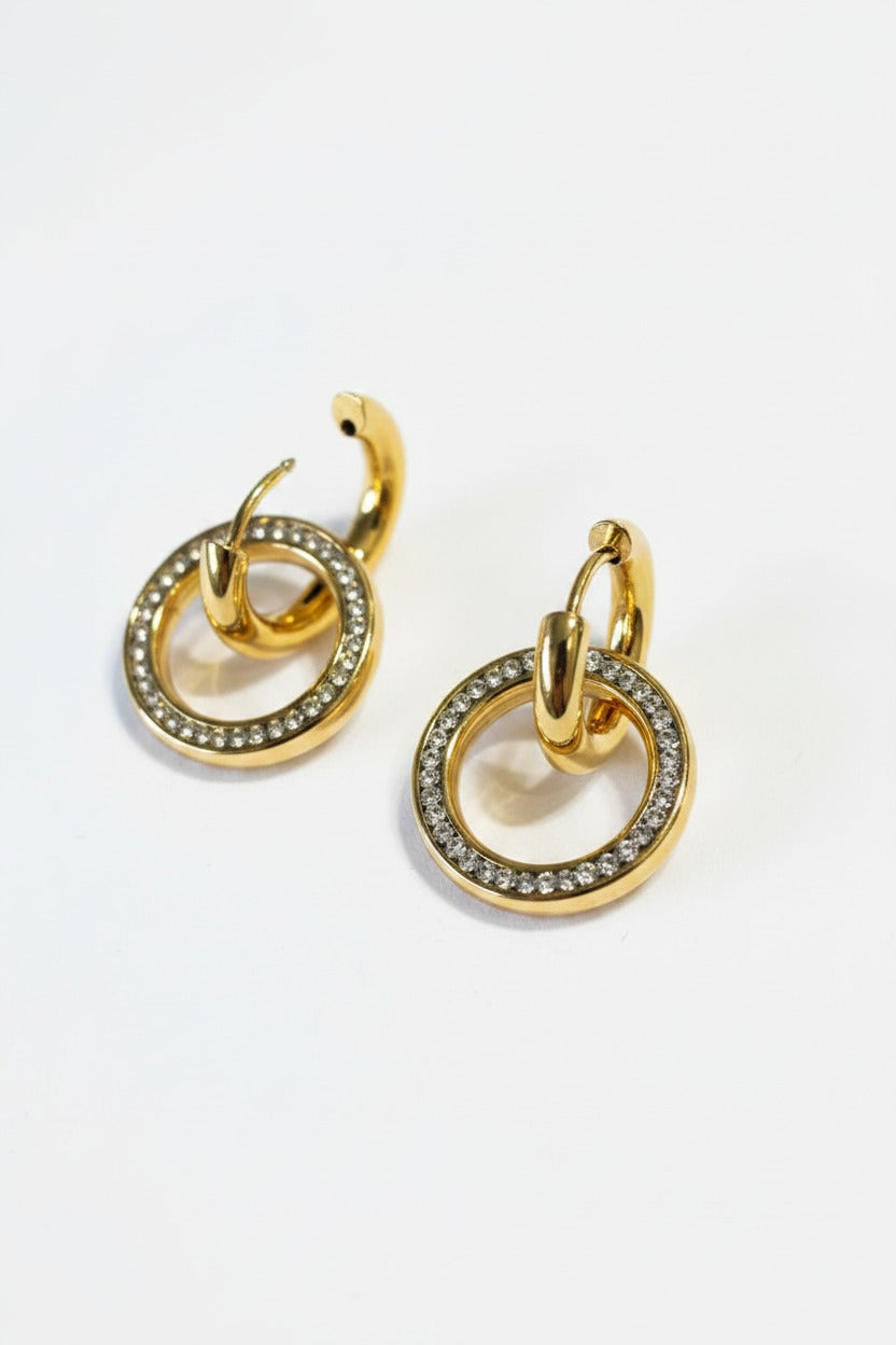 GOLDEN DIAMOND RING SKYE EARRINGS
